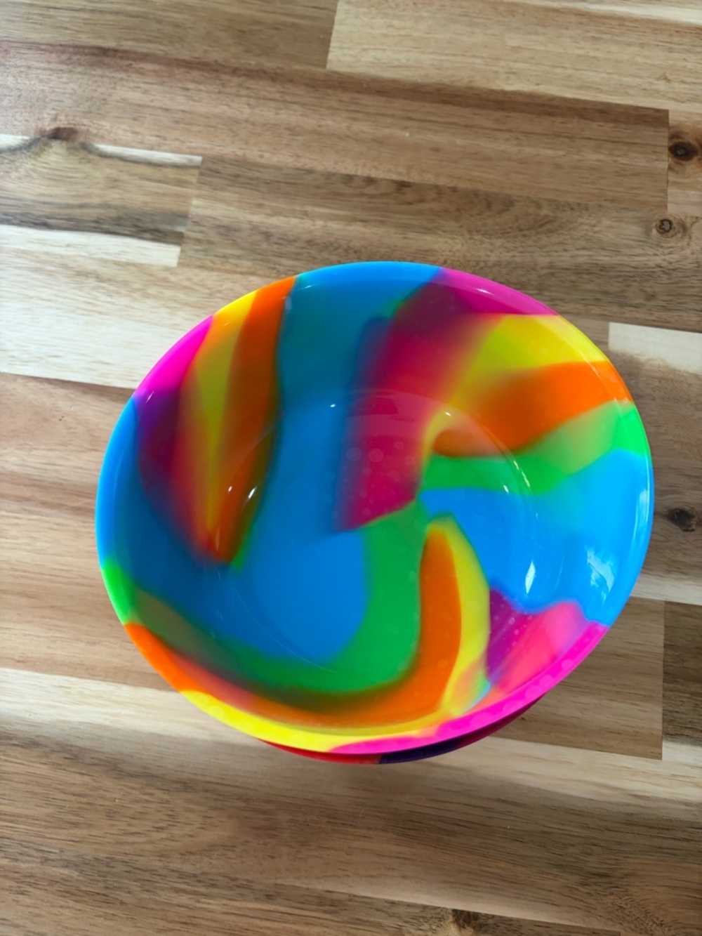Silicone Rainbow & Red Swirl Bowls - Set of 2 - Picture 3 of 3